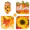 Glitzhome&#xAE; 22.5&#x22; Fall Metal Pumpkin &#x26; Sunflower Wall D&#xE9;cor